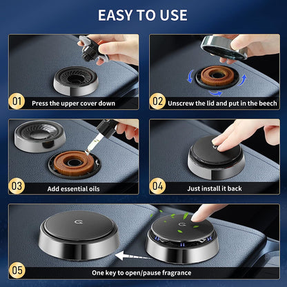 Car Air Fresheners Long Lasting Fragrant, Car Perfume Diffuser Essential Oil Diffuser 【Cologne, Marine】Zinc Alloy Material and 2 Fragrance Tablets and Perfume, for Car Office Home