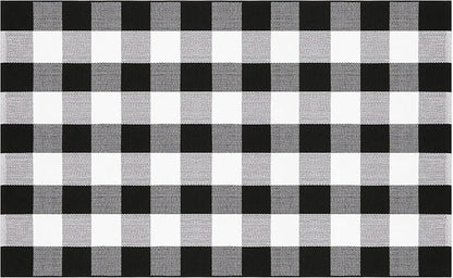 Buffalo Plaid Rug 3X5 Ft Outdoor Large Black and White Checked Rug Cotton Reversible Hand-Woven Indoor Washable Entryway Front Porch Decor Rugs for Layered Welcome Front Door Mats1