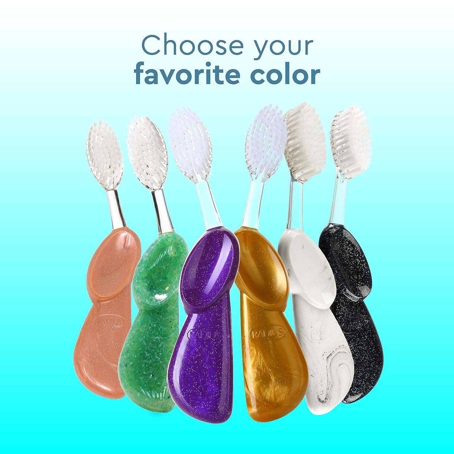 Toothbrush, Original Big Brush with Replaceable Head, Right Handed, Midnight Sky/Marble/Soda Pop, BPA Free & ADA Accepted, Pack of 3