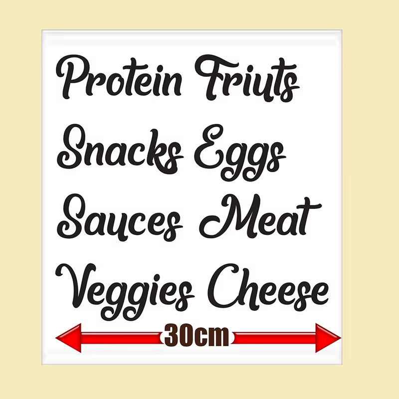 Refrigerator Organization Labels Decal Vinyl Home Decor Stickers Home Decor