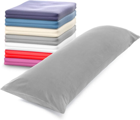 Body Pillow Case, Dark Grey - Microfiber Body Pillow Cover 20X54 - Body Pillow Pillowcase - Pillow Shams for Body Pillow - Comfortable Pillowcases Body Size