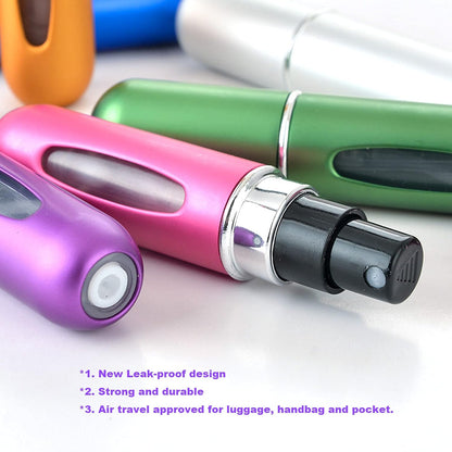 Portable 5Ml Atomizer Bottle, Mini Refillable Perfume Spray, Scent Pump Case, Perfume Atomizer Refillable Travel Pack of 4Pcs