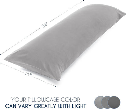 Body Pillow Case, Dark Grey - Microfiber Body Pillow Cover 20X54 - Body Pillow Pillowcase - Pillow Shams for Body Pillow - Comfortable Pillowcases Body Size