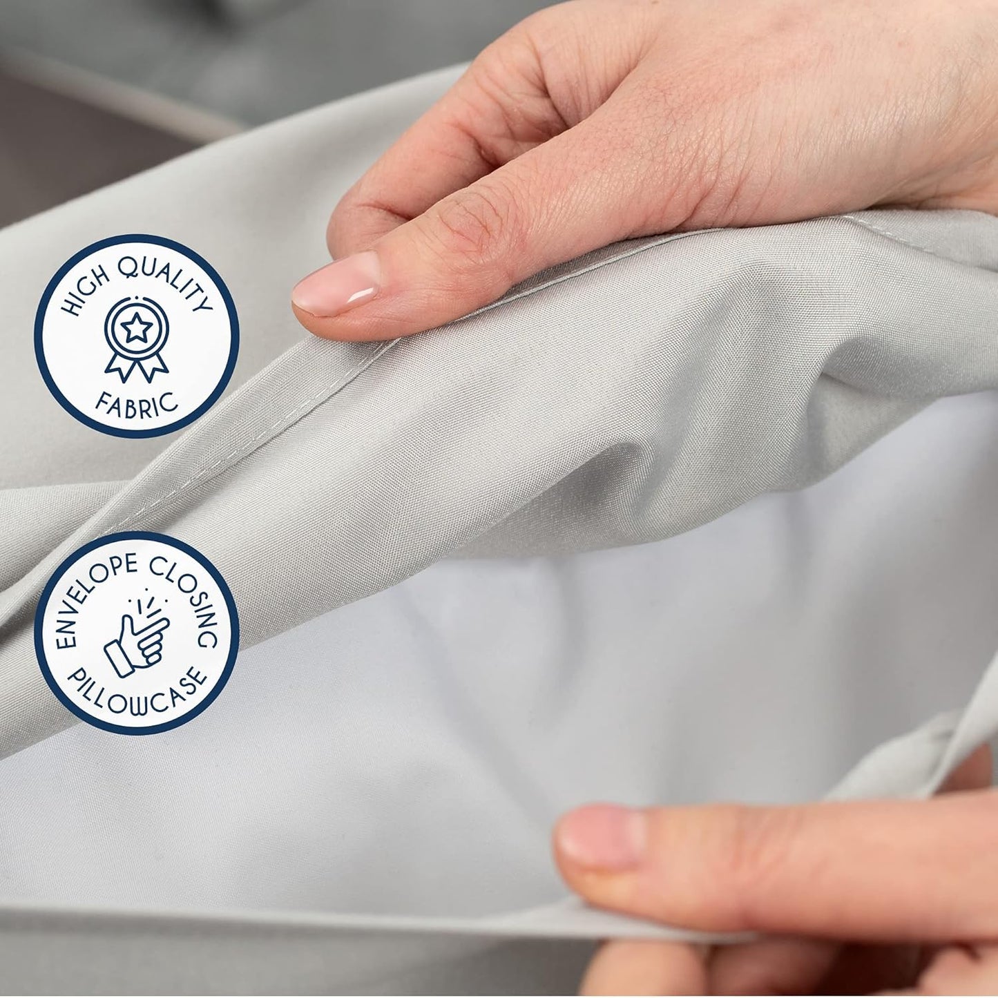 Body Pillow Case, Dark Grey - Microfiber Body Pillow Cover 20X54 - Body Pillow Pillowcase - Pillow Shams for Body Pillow - Comfortable Pillowcases Body Size