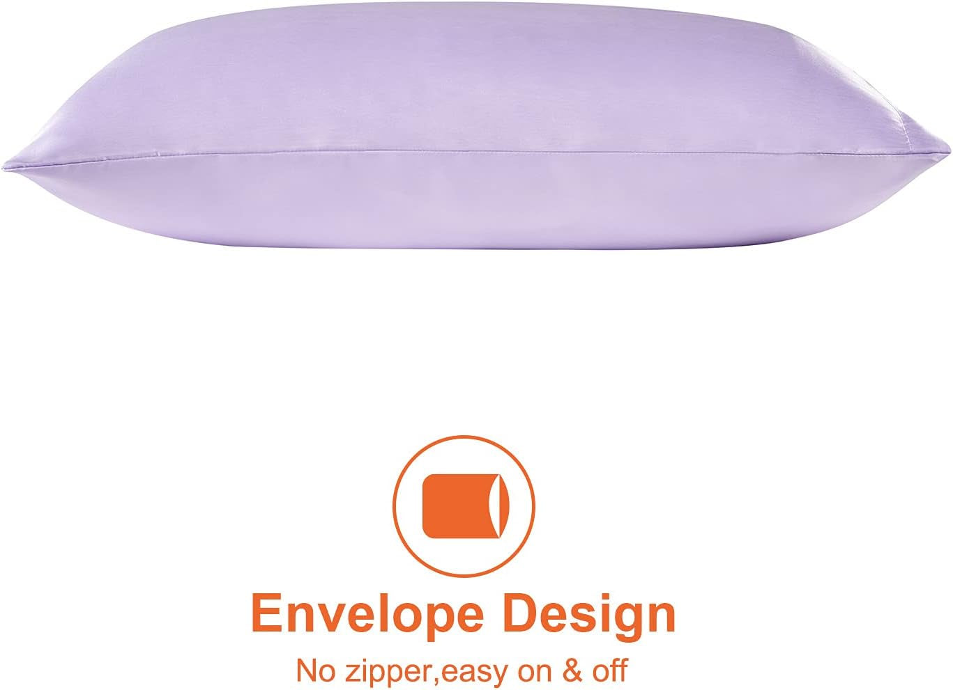 Satin Pillowcase Queen Set of 2, Soft Pillowcases for Hair and Skin Similar to Silk, Lavender Pillow Cases 2 Pack with Envelope Closure, 20X30 Inches