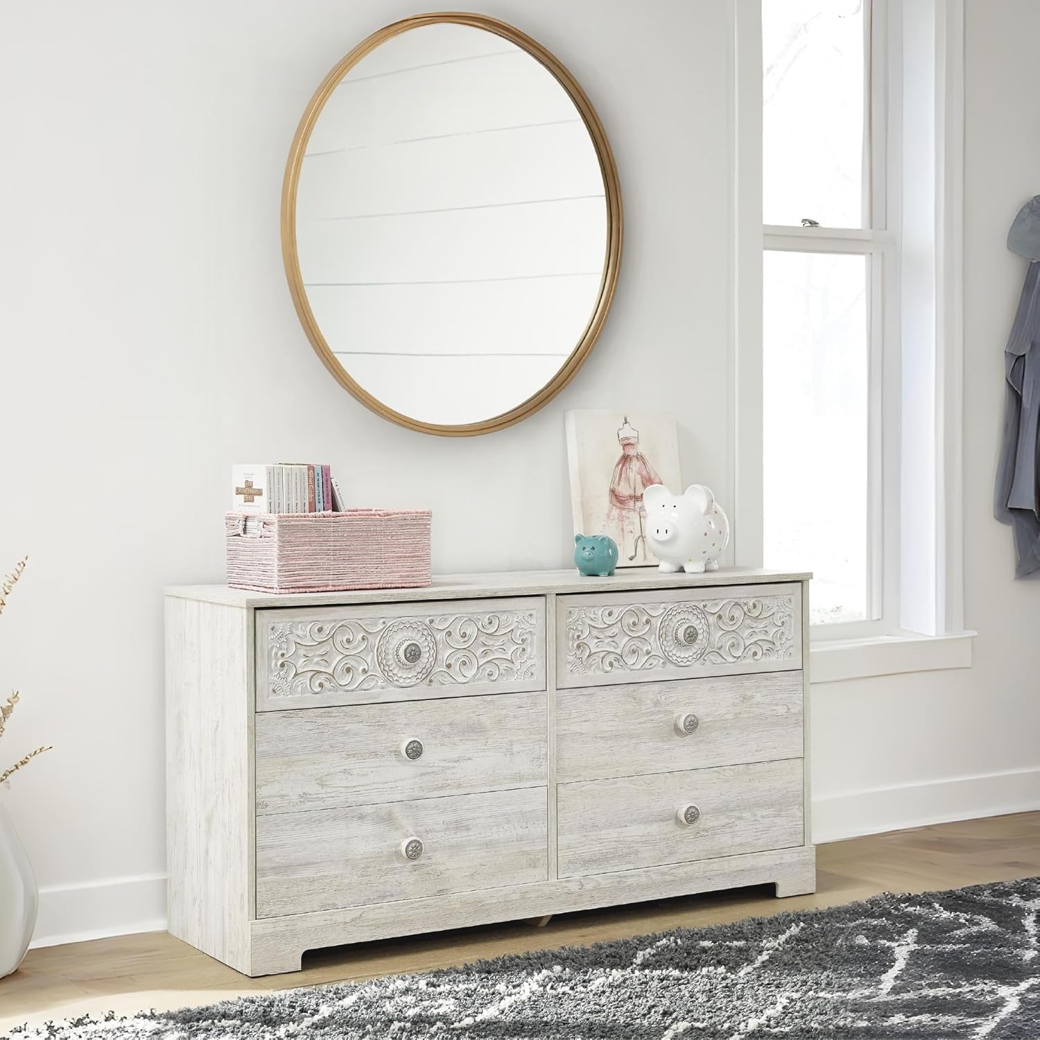 Paxberry Boho Dresser, Whitewash