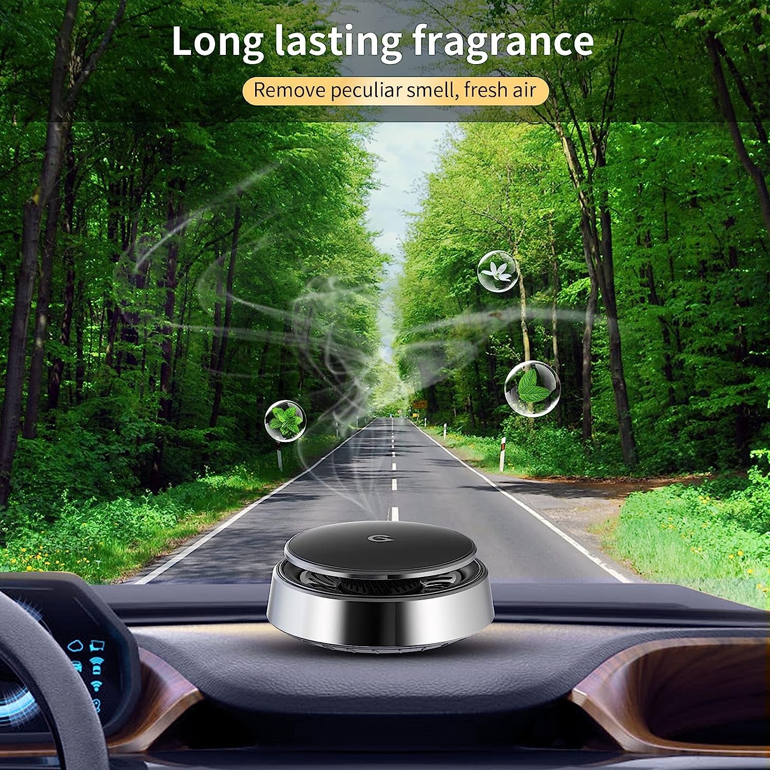 Car Air Fresheners Long Lasting Fragrant, Car Perfume Diffuser Essential Oil Diffuser 【Cologne, Marine】Zinc Alloy Material and 2 Fragrance Tablets and Perfume, for Car Office Home