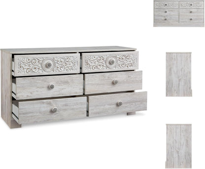 Paxberry Boho Dresser, Whitewash